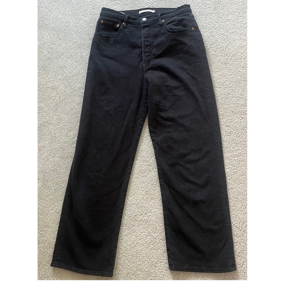 Levi's Big E Ribcage Straight Ankle Women's black Jeans Premium Denim 726930012 - Picture 1 of 16